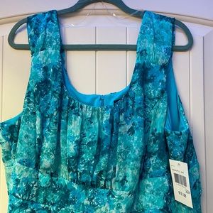Aqua/teal sleeveless dress